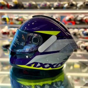 Capacete Axxis Hummer B Brick C18 Roxo Verde Fluo Prata