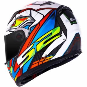 CAPACETE LS2 FF358 XDRON BRANCO/LARANJA/AZUL