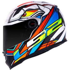 CAPACETE LS2 FF358 XDRON BRANCO/LARANJA/AZUL