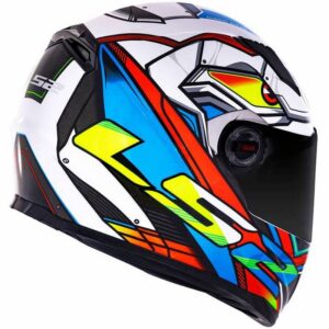 CAPACETE LS2 FF358 XDRON BRANCO/LARANJA/AZUL