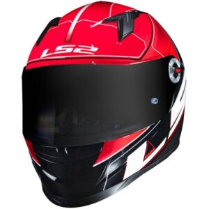 CAPACETE LS2 FF358 ULTRA PRETO/VERMELHO