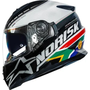 Capacete Norisk FF302 Soul Grand Prix África do Sul – Preto/Branco