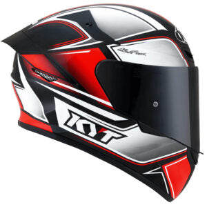 CAPACETE KYT TT COURSE TOURIST – Preto Cinza e Vermelho Flúor