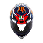CAPACETE AGV K-1 JACK MILLER – Azul Branco e Laranja