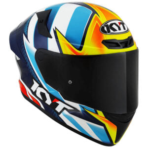 CAPACETE KYT TT COURSE TATI MERCADO – Branco Amarelo Flúor e Azul