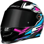 Capacete LS2 FF358 Xdron – Branco/Rosa/Azul Cyan