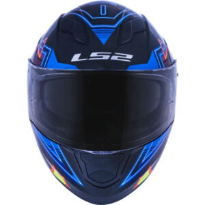 CAPACETE LS2 STREAM FF320 SYNTH Preto, azul e laranja