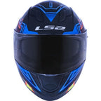 CAPACETE LS2 STREAM FF320 SYNTH Preto, azul e laranja