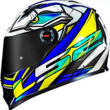CAPACETE LS2 FF358 XDRON AZUL/AMARELO