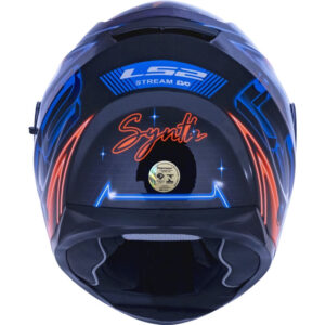 CAPACETE LS2 STREAM FF320 SYNTH Preto, azul e laranja