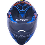 CAPACETE LS2 STREAM FF320 SYNTH Preto, azul e laranja
