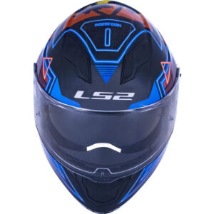 CAPACETE LS2 STREAM FF320 SYNTH Preto, azul e laranja