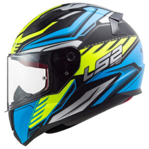 CAPACETE LS2 RAPID FF353 GALE MATT – Preto, Azul e Amarelo Flúor
