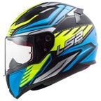 CAPACETE LS2 RAPID FF353 GALE MATT – Preto, Azul e Amarelo Flúor
