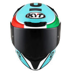 CAPACETE KYT TT COURSE DALLA PORTA LEOPARD ITALY – Azul Tiffanny Verde Branco e Vermelho