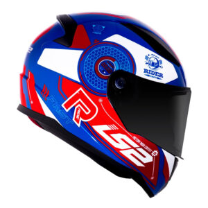 CAPACETE LS2 RAPID FF353 STRATUS – Azul, Vermelho e Branco