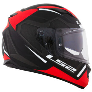 CAPACETE LS2 STREAM FF320 EDGE – Preto Cinza e vermelho
