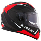 CAPACETE LS2 STREAM FF320 EDGE – Preto Cinza e vermelho