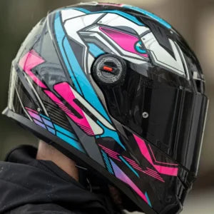 Capacete LS2 FF358 Xdron – Branco/Rosa/Azul Cyan