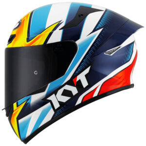 CAPACETE KYT TT COURSE TATI MERCADO – Branco Amarelo Flúor e Azul