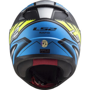 CAPACETE LS2 RAPID FF353 GALE MATT – Preto, Azul e Amarelo Flúor