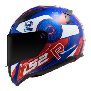 CAPACETE LS2 RAPID FF353 STRATUS – Azul, Vermelho e Branco
