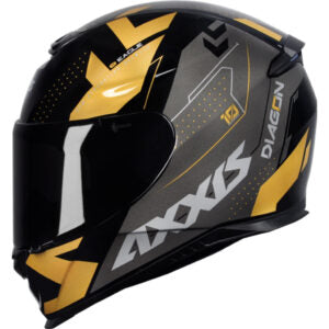 Capacete AXXIS Eagle Diagon Gloss Black/Gold – PRETO E DOURADO