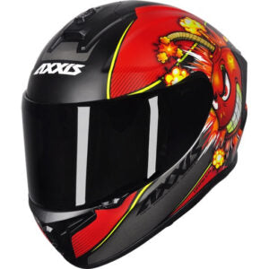 CAPACETE AXXIS DRAKEN BOMB MATT – Preto e Vermelho