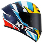 CAPACETE KYT TT COURSE TATI MERCADO – Branco Amarelo Flúor e Azul