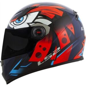 CAPACETE LS2 FF358 TRIBAL LARANJA/AZUL