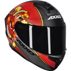 CAPACETE AXXIS DRAKEN BOMB MATT – Preto e Vermelho