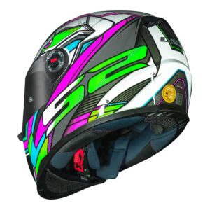 CAPACETE LS2 FF358 XDRON BRANCO/ROSA