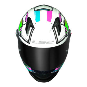 CAPACETE LS2 FF358 XDRON BRANCO/ROSA