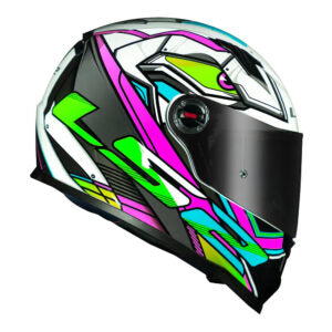 CAPACETE LS2 FF358 XDRON BRANCO/ROSA