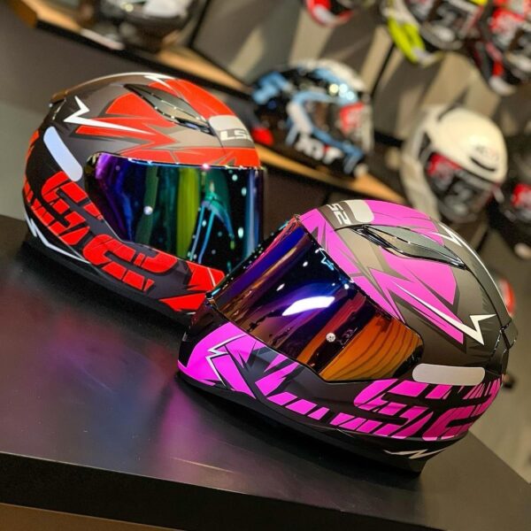 COMBO CASAL – LS2 FF358 RAPID CROMO