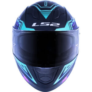 CAPACETE LS2 STREAM FF320 SYNTH Preto, roxo e verde