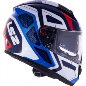 CAPACETE LS2 FF397 VECTOR EVO INTERCEPTOR Azul e Vermelho