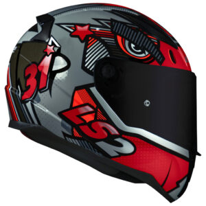 CAPACETE LS2 RAPID FF353 KHAN – Cinza e Vermelho