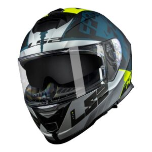 Capacete LS2 FF800 Storm Sprinter Preto Cinza e Amarelo Fosco
