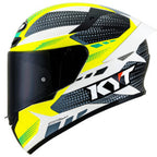 Capacete KYT TT Course Gear Preto e Amarelo
