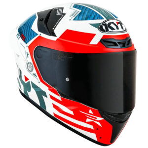 Capacete KYT TT Course Fuselage Branco e Vermelho