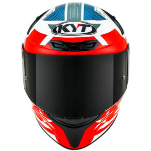Capacete KYT TT Course Fuselage Branco e Vermelho