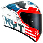 Capacete KYT TT Course Fuselage Branco e Vermelho