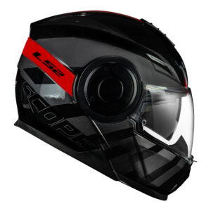 Capacete Ls2 FF902 Scope Hamr Preto e Vermelho