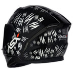 Capacete ASX City Fun Preto e Branco