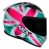 Capacete ASX City Kingdom Branco Rosa e Tifanny