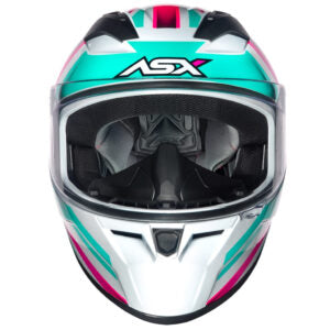 Capacete ASX City Kingdom Branco Rosa e Tifanny
