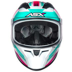 Capacete ASX City Kingdom Branco Rosa e Tifanny