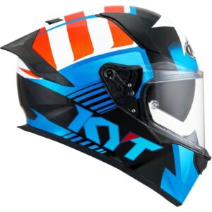 Capacete KYT R2R Straight Azul e Vermelho
