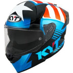 Capacete KYT R2R Straight Azul e Vermelho